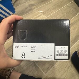 J. Crew Navy Velvet Flats